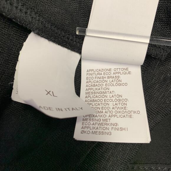 BRUNELLO CUCINELLI Size XL Black Silver Silk Monili Double Layer Dress Top - Picture 10 of 11